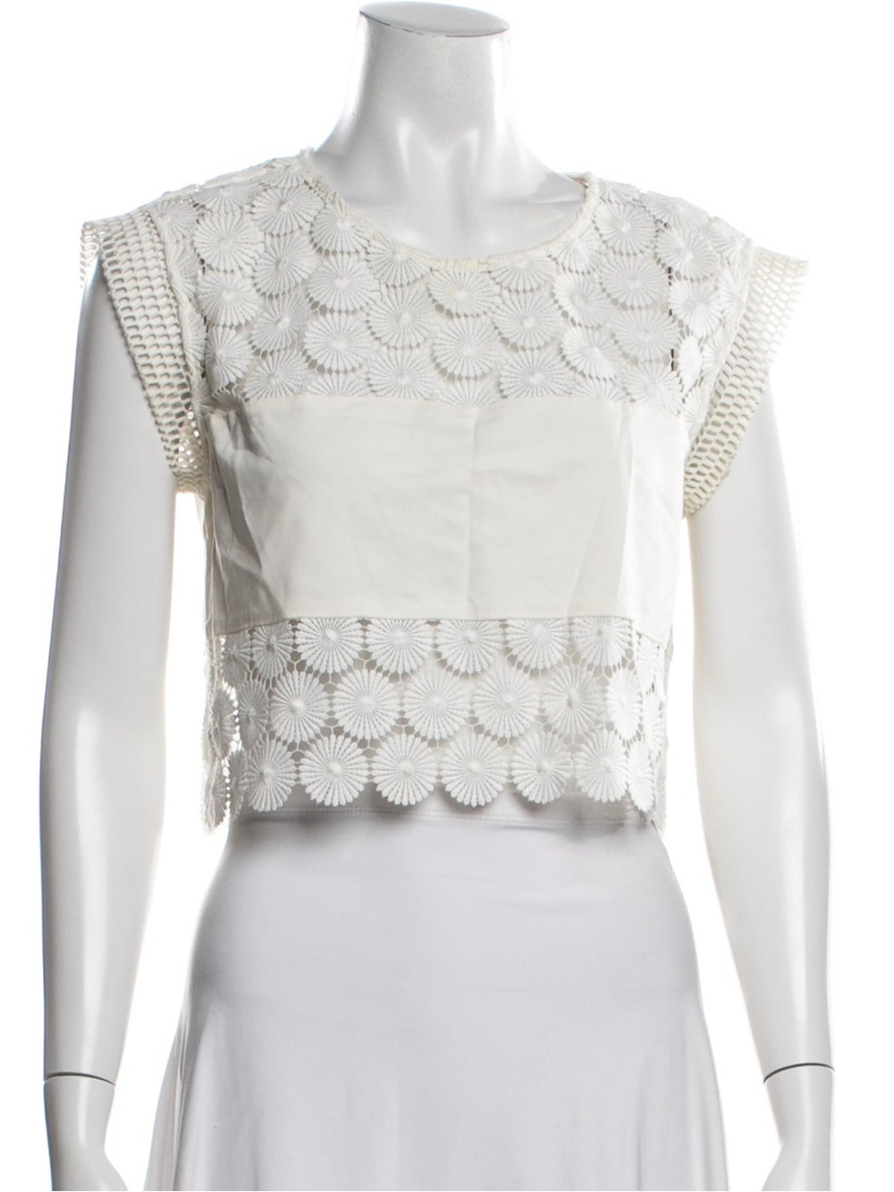 Alexis Lace Panel Sleeveless Crop